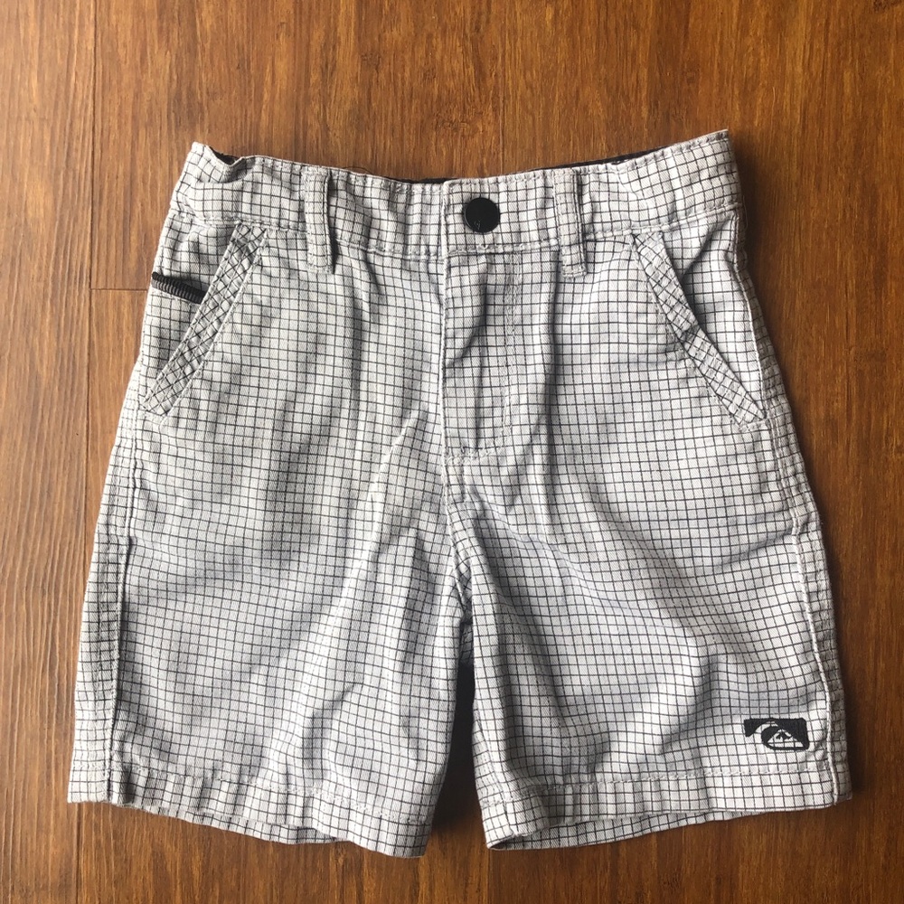 Quiksilver Quicksilver Chino Shorts 18m Boy Kids Baby Toddler Gray Plaid Stripes